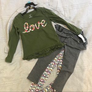 Carter’s girls’ 4T butterfly outfits (4 pieces)